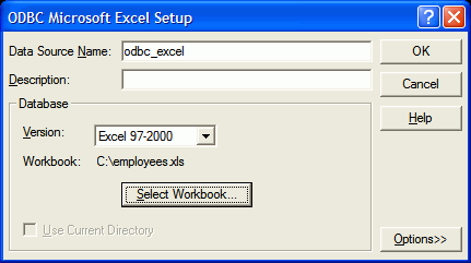 microsoft excel driver for odbc
